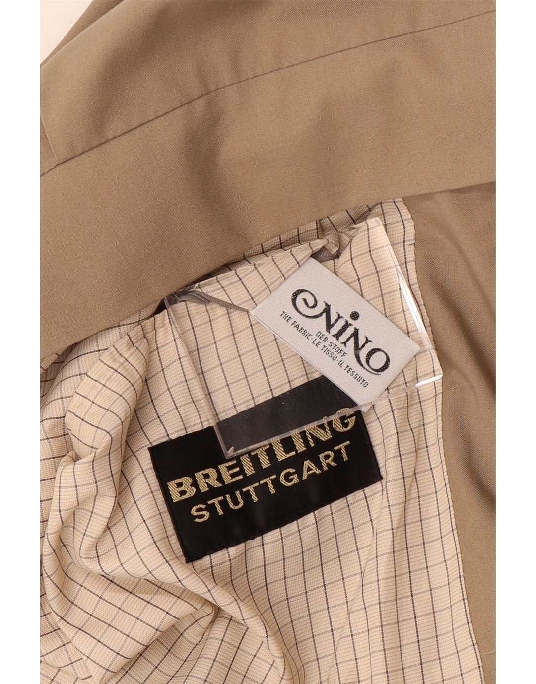 NINO Mens Bomber Jacket UK 42 XL Beige Polyester