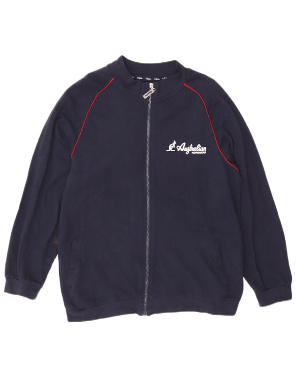 AUSTRALIAN L'ALPINA Mens Tracksuit Top Jacket XL Navy Blue Cotton