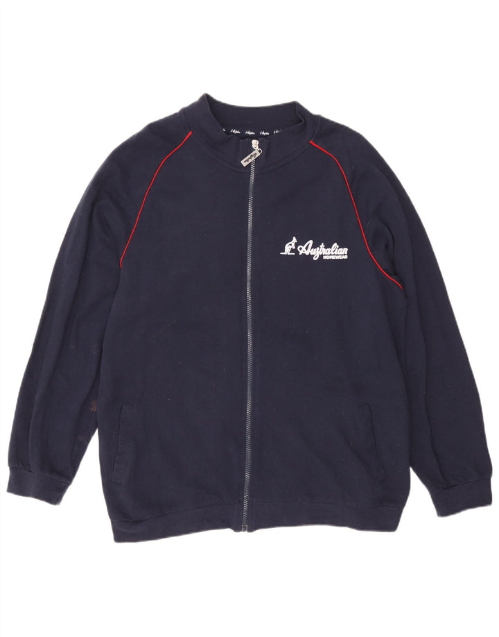 AUSTRALIAN L'ALPINA Mens Tracksuit Top Jacket XL Navy Blue Cotton