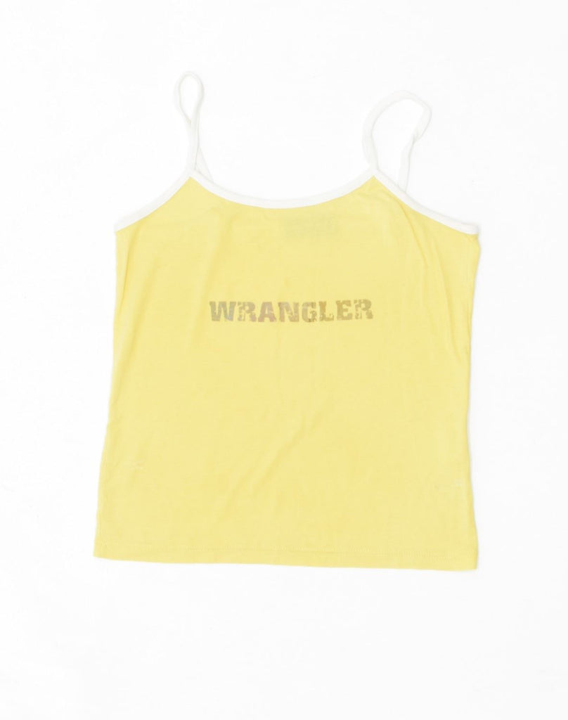 WRANGLER Womens Graphic Cami Top UK 18 XL Yellow | Vintage | Thrift | Second-Hand | Used Clothing | Messina Hembry 