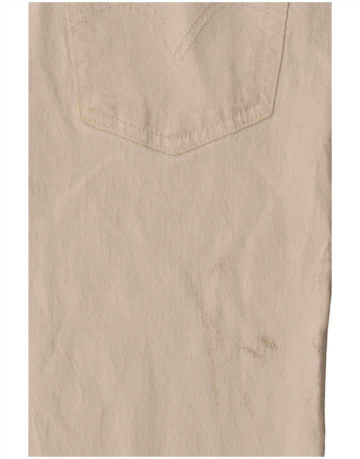 Levi's Womens 501 Straight Jeans W29 L28 Off White Cotton