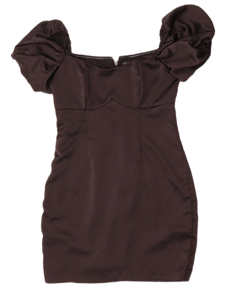Guess Womens Off Shoulder Bodycon Dress UK 8 Small Black Polyester
