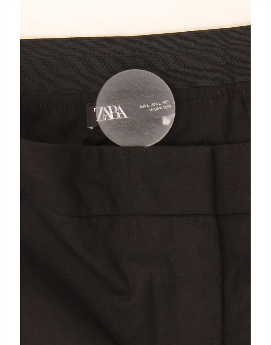 Zara Womens Straight Chino Trousers Large W30 L27 Black