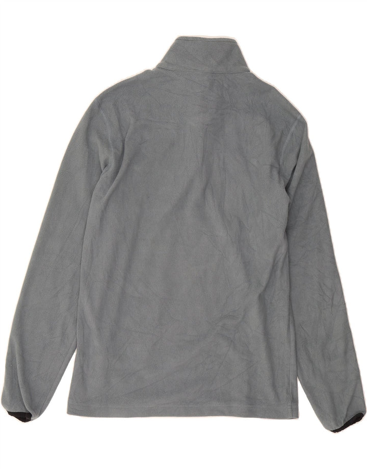 CHAMPION Mens Zip Neck Fleece Jumper Small Grey Polyester Vintage Champion and Second-Hand Champion from Messina Hembry 