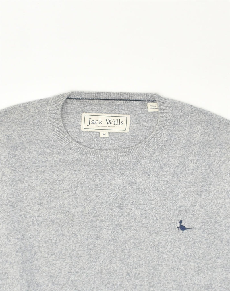 JACK WILLS Mens Crew Neck Jumper Sweater Medium Grey Cotton | Vintage Jack Wills | Thrift | Second-Hand Jack Wills | Used Clothing | Messina Hembry 