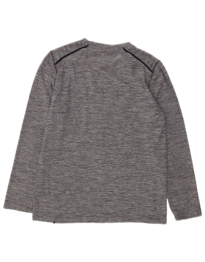 RUSSELL ATHLETIC Boys Dri-Power Top Long Sleeve 10-11 Years Large Grey