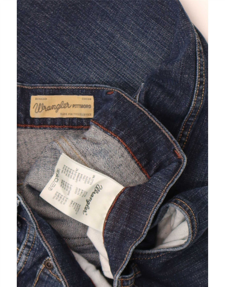 Wrangler Mens Pittsboro Bootcut Jeans W32 L32 Navy Blue Cotton
