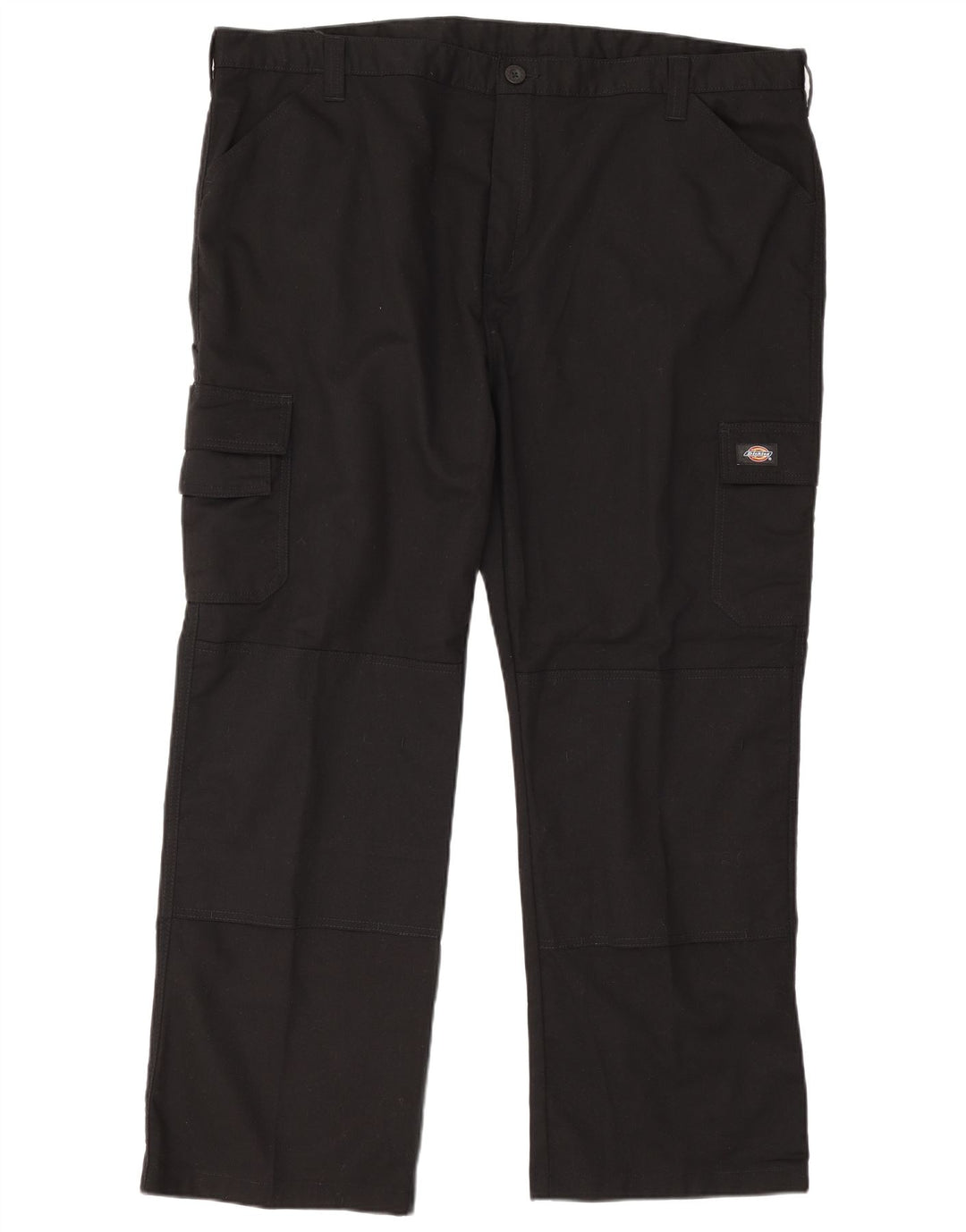 Dickies Mens Straight Cargo Trousers W46 L30 Black Polyester