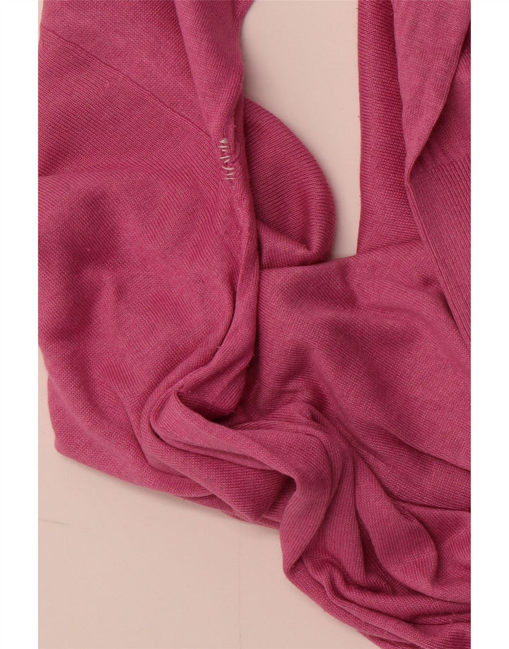 MASSIMO DUTTI Womens Boat Neck Jumper Sweater UK 14 Medium Pink Silk