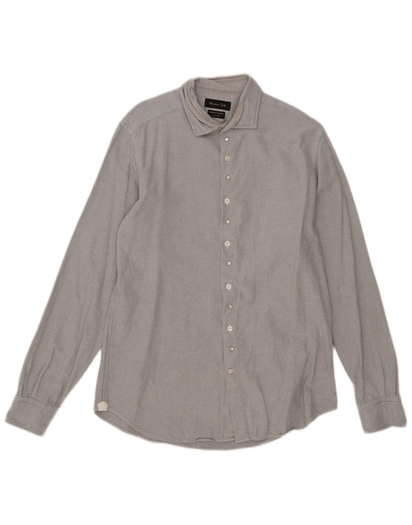 Massimo Dutti Mens Shirt Medium Grey