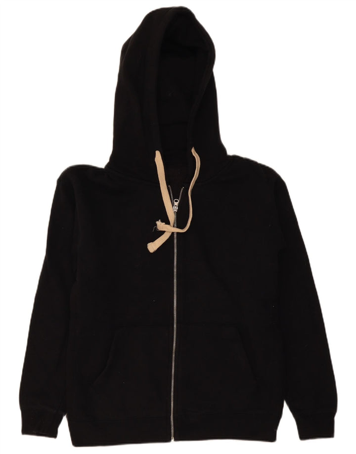 Zara Mens Zip Hoodie Sweater Small Black