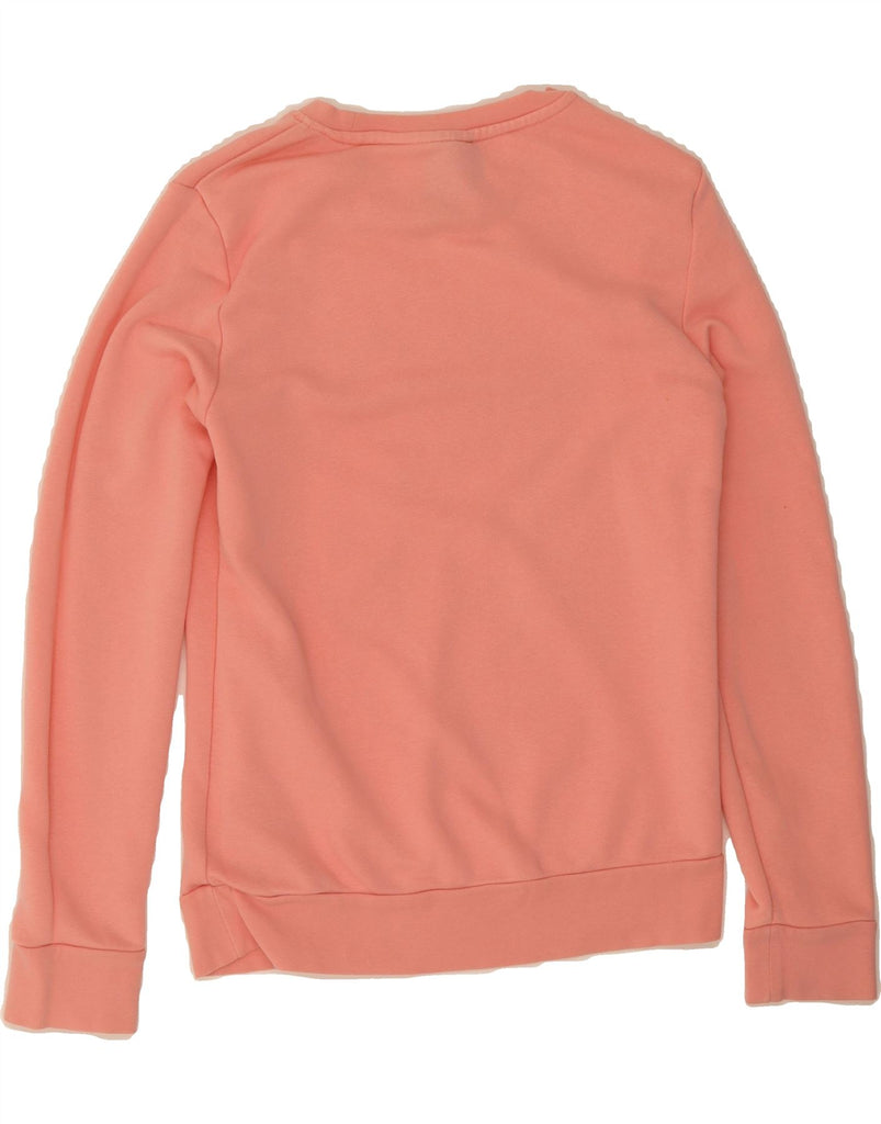 ADIDAS Womens Graphic Sweatshirt Jumper UK 6 XS Pink Cotton Vintage Adidas and Second-Hand Adidas from Messina Hembry 