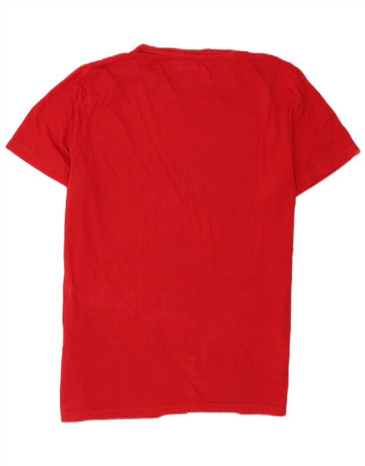 Jack & Jones Mens Regular Graphic T-Shirt Top Large Red Cotton