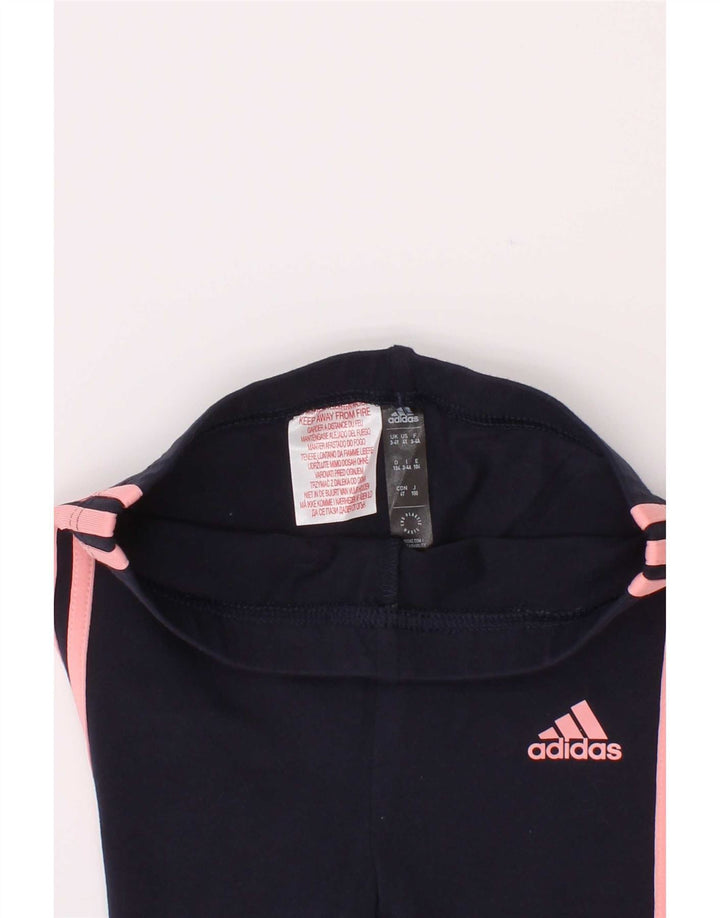 Adidas Girls Leggings 3-4 Years Navy Blue