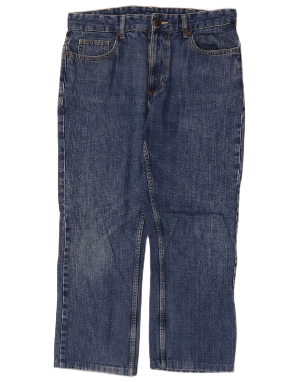 Farah Womens Classic Fit Cropped Jeans W32 L24 Blue Cotton