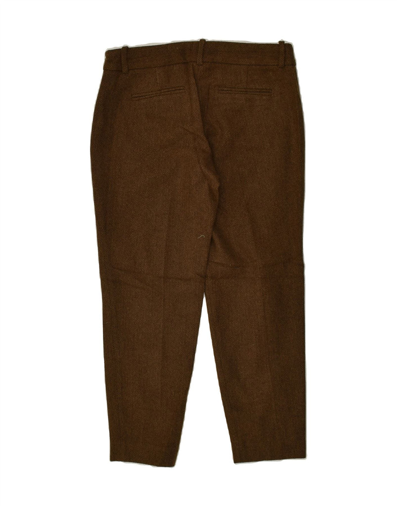 J. CREW Womens Tapered Suit Trousers US 4 Small W32 L26 Brown Herringbone | Vintage J. Crew | Thrift | Second-Hand J. Crew | Used Clothing | Messina Hembry 