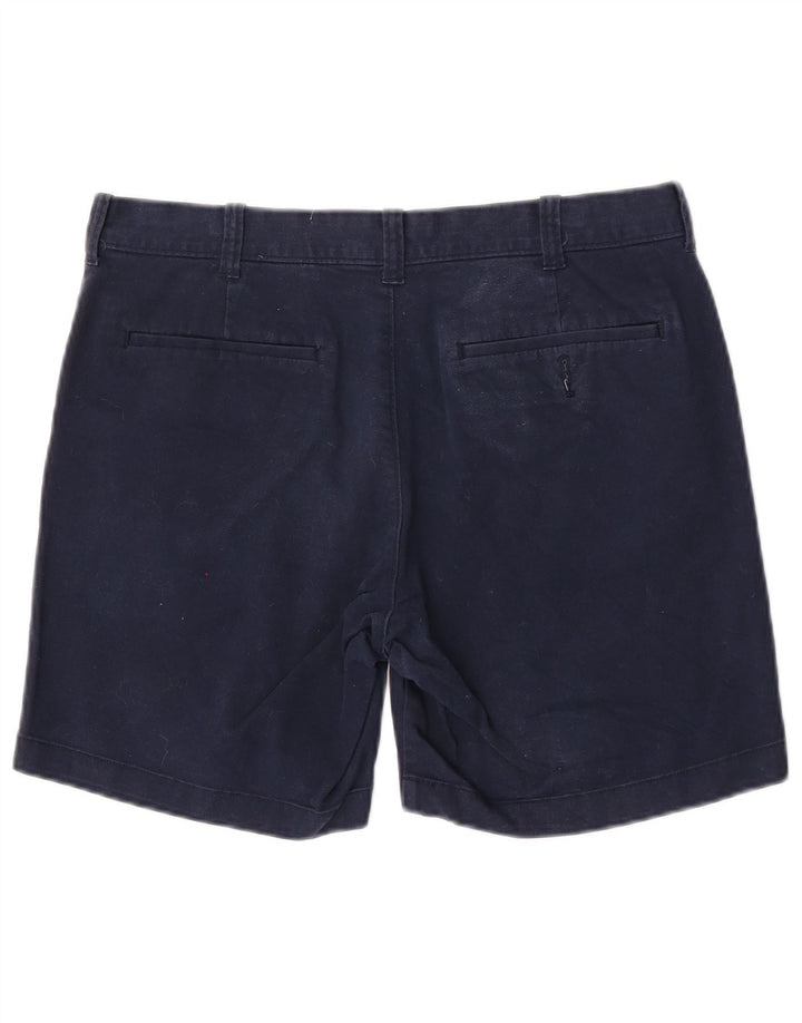 J. Crew Mens Flex Regular Fit Chino Shorts W33 Medium Navy Blue Cotton