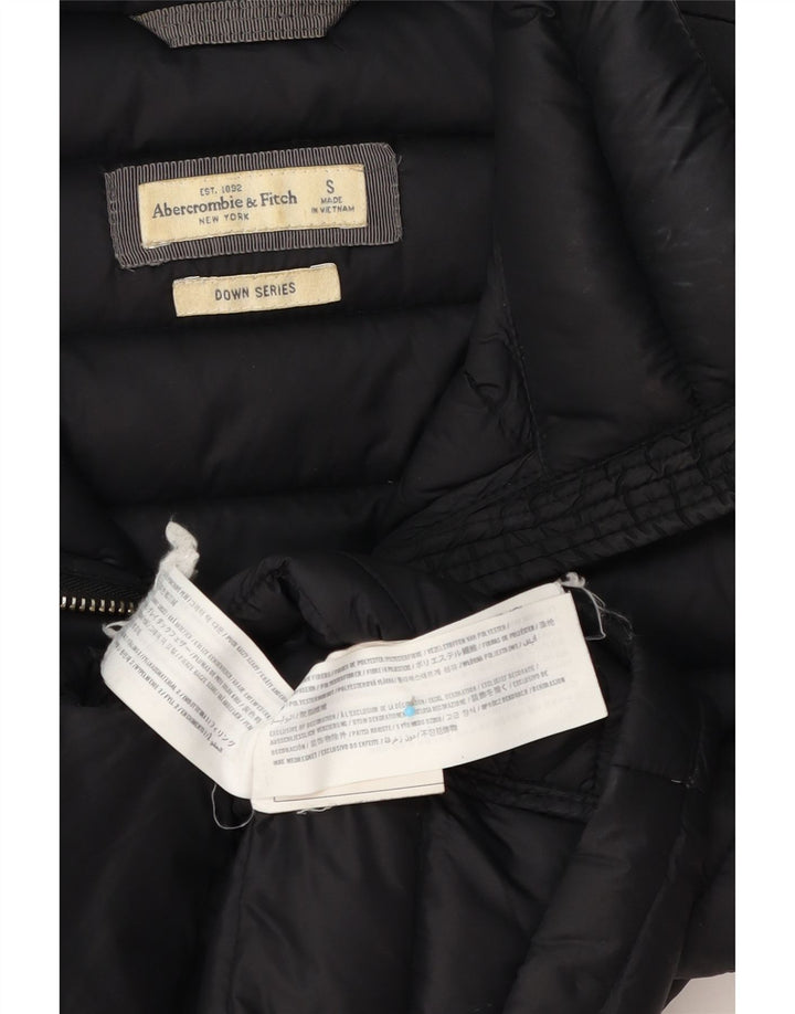 Abercrombie & Fitch Womens Padded Jacket UK 10 Small Black Polyester