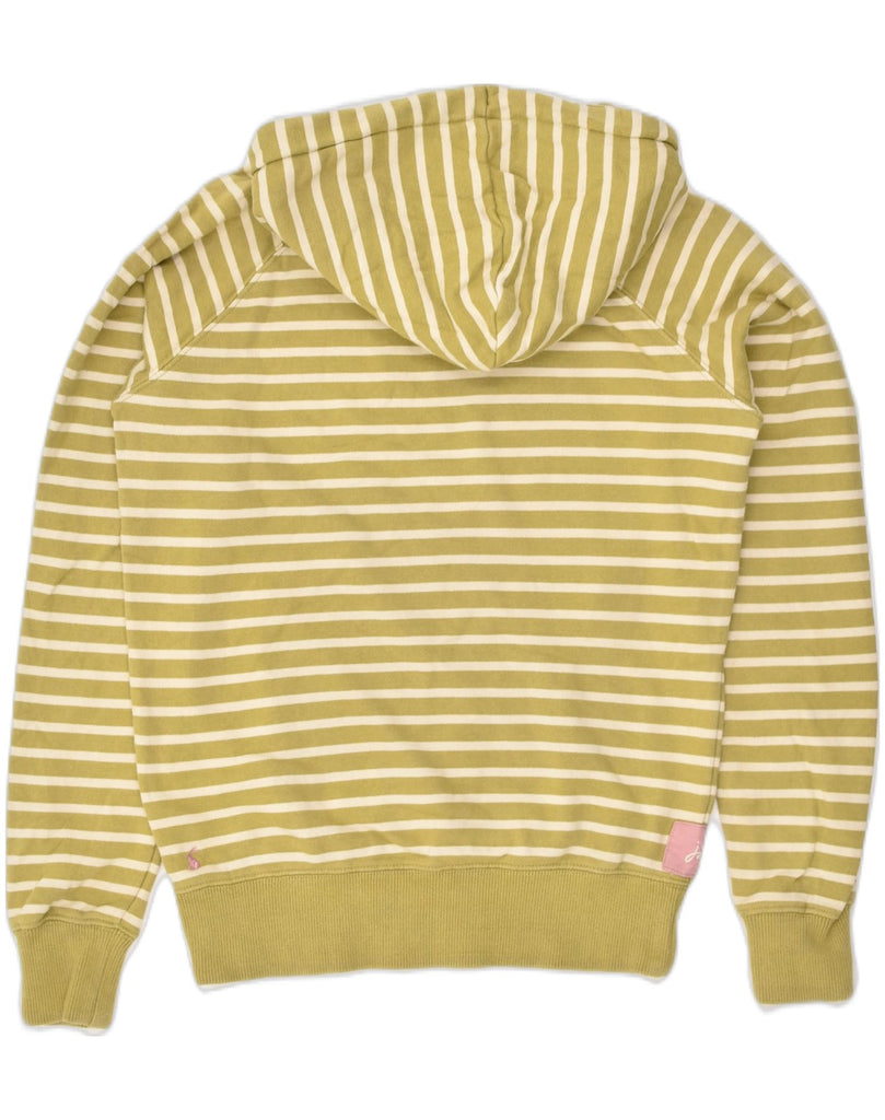 JOULES Womens Hoodie Jumper US 8 Medium Yellow Striped Cotton | Vintage Joules | Thrift | Second-Hand Joules | Used Clothing | Messina Hembry 