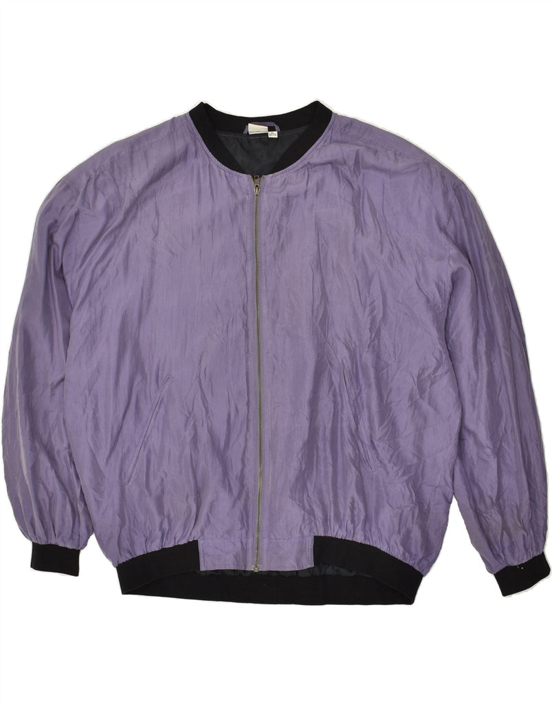 C&A Mens Bomber Jacket UK 42 XL Purple Silk | Vintage C&A | Thrift | Second-Hand C&A | Used Clothing | Messina Hembry 