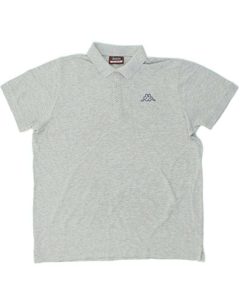 KAPPA Mens Polo Shirt 2XL Grey Cotton | Vintage Kappa | Thrift | Second-Hand Kappa | Used Clothing | Messina Hembry 