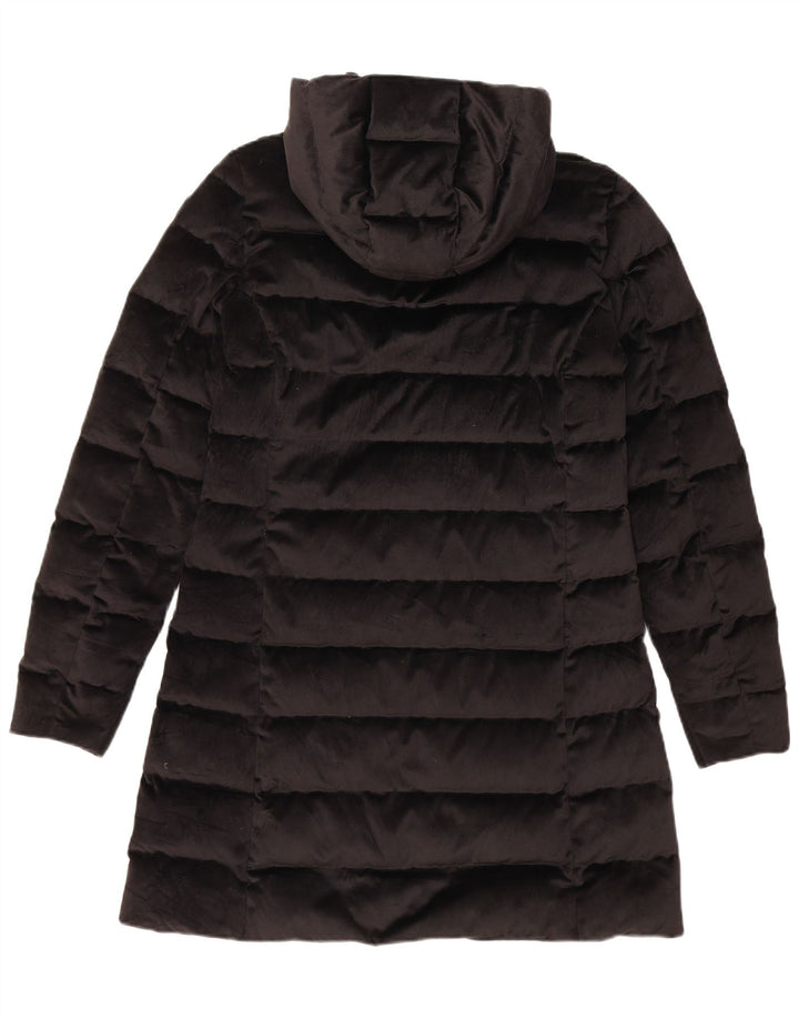 BLAUER Womens Hooded Padded Coat UK 6 XS Black Polyester