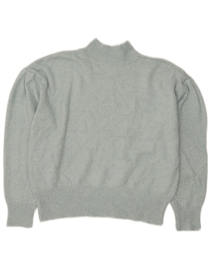 Marks & Spencer Womens Turtle Neck Jumper Sweater UK 14 Medium Turquoise