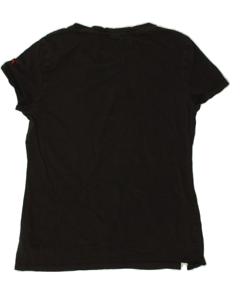 PUMA Womens Graphic T-Shirt Top UK 14 Medium  Black Cotton Vintage Puma and Second-Hand Puma from Messina Hembry 