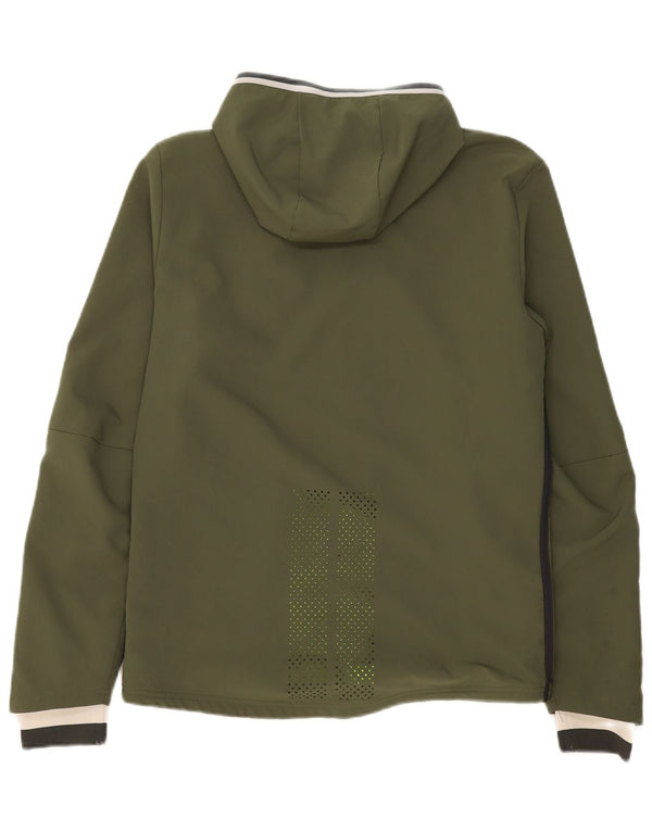 Adidas Mens Deutscher Fussball Bund Hooded Rain Jacket UK 38 Medium Khaki