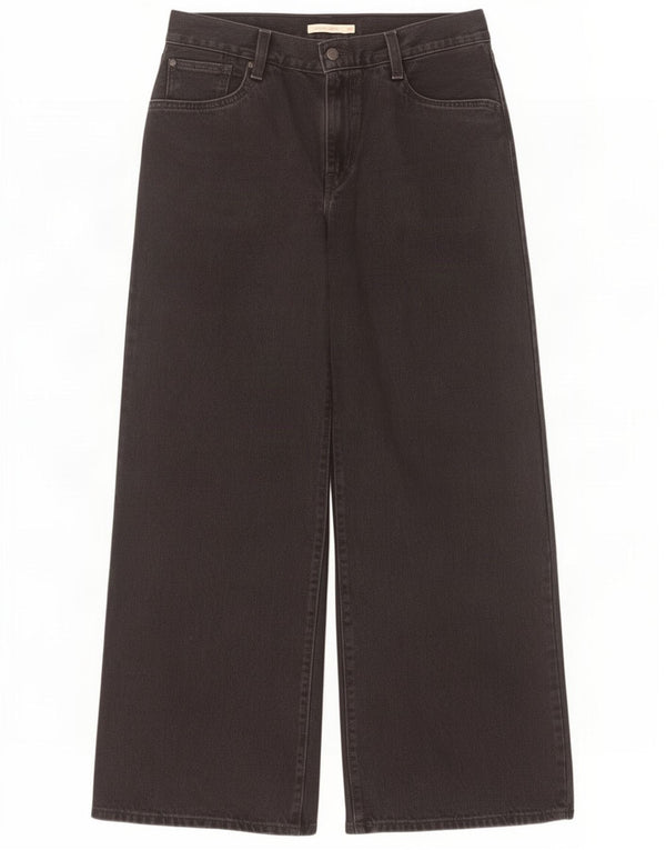 Levi's Womens Baggy Wide Leg Jeans W29 L33 Black Cotton