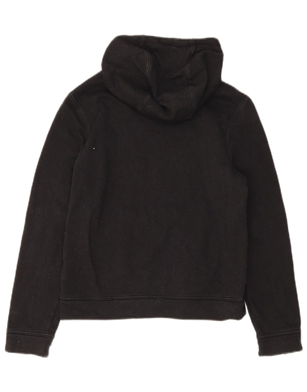 Nike Boys Graphic Hoodie Jumper 10-11 Years Medium Black Cotton