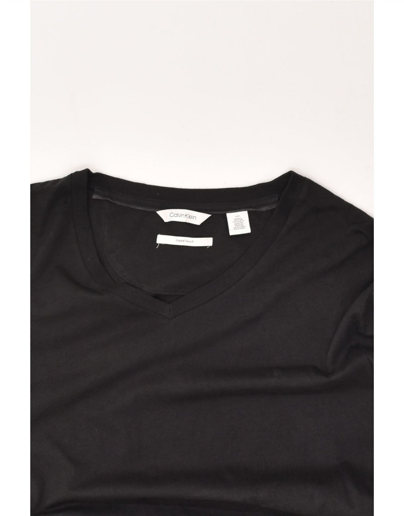 CALVIN KLEIN Mens Top Long Sleeve Large Black Cotton | Vintage Calvin Klein | Thrift | Second-Hand Calvin Klein | Used Clothing | Messina Hembry 