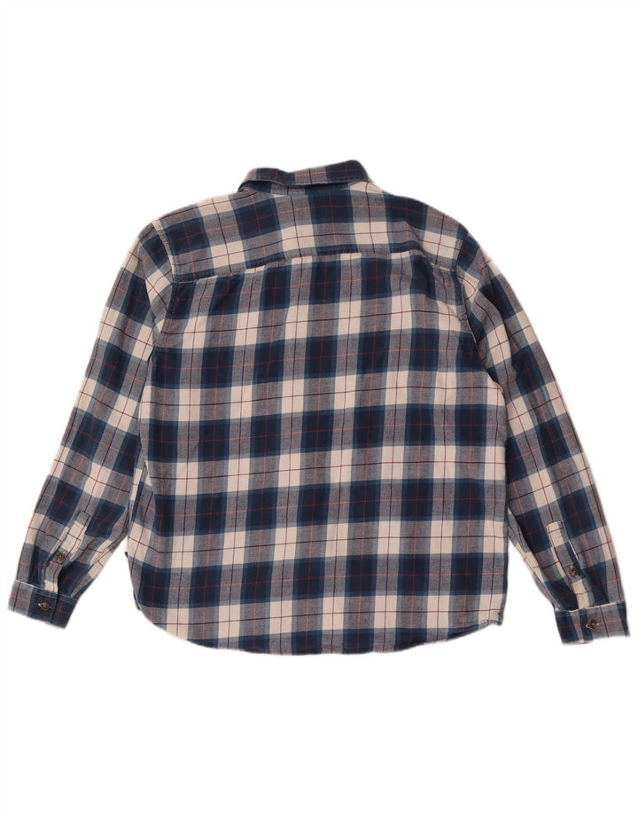 Patagonia Mens Flannel Shirt Large Blue Check Cotton