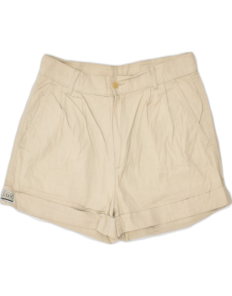 OLD DOG Womens High Waist Hot Pants IT 48 XL W30 Beige Cotton | Vintage | Thrift | Second-Hand | Used Clothing | Messina Hembry 