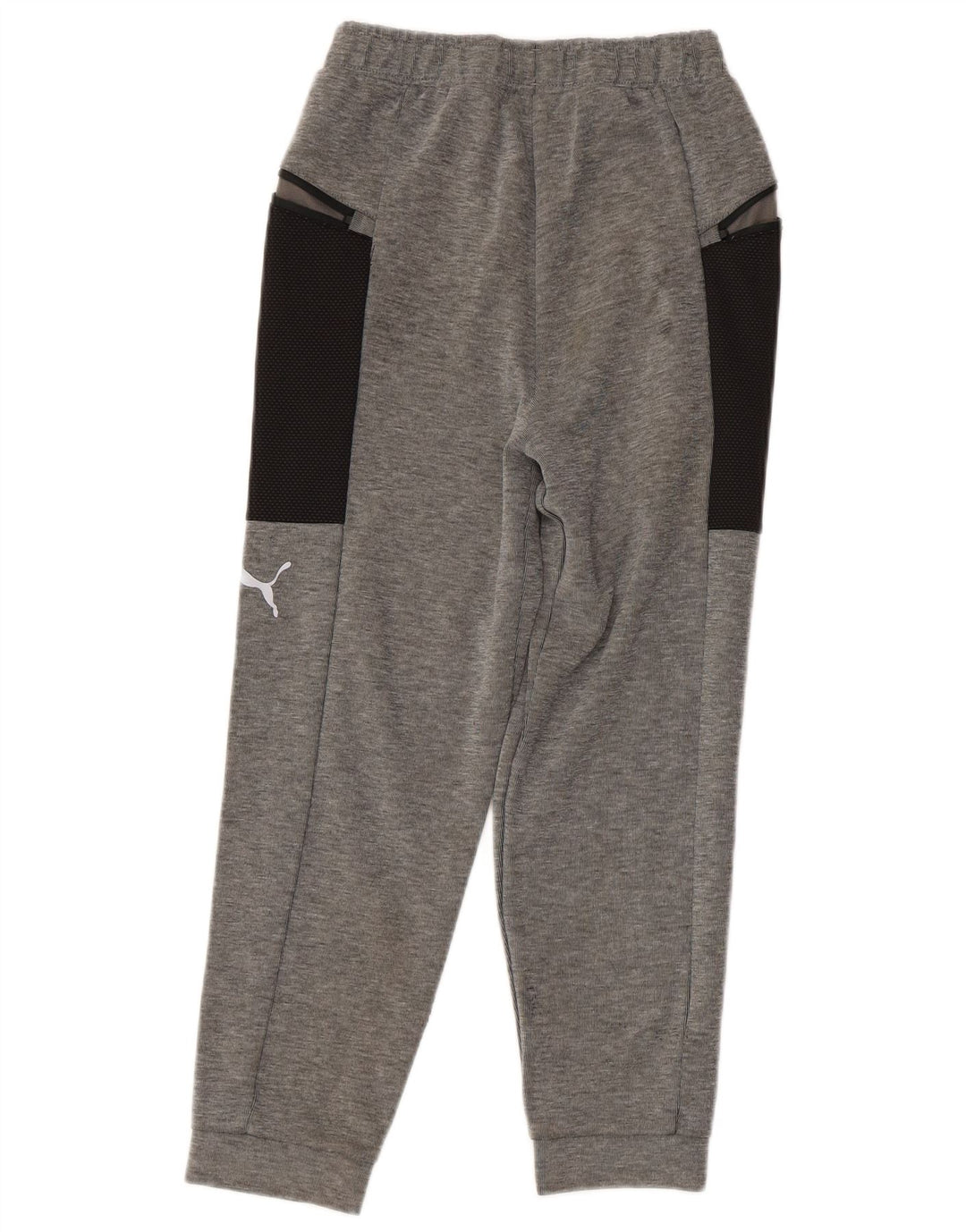 PUMA Boys Tracksuit Trousers Joggers 9-10 Years  Grey Colourblock Cotton
