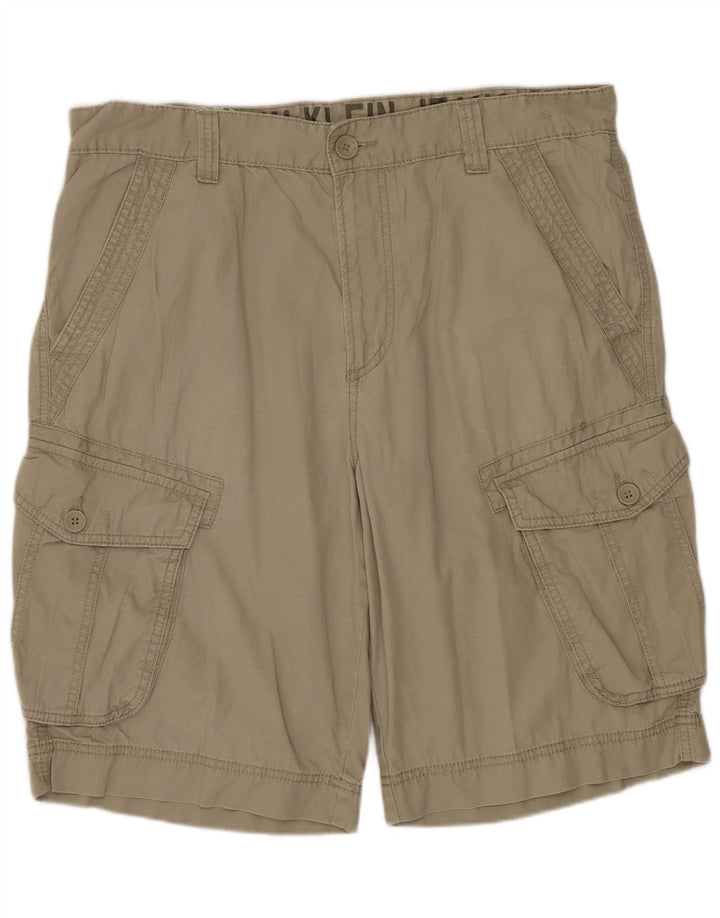 Calvin Klein Mens Cargo Shorts W34 Large  Beige Cotton