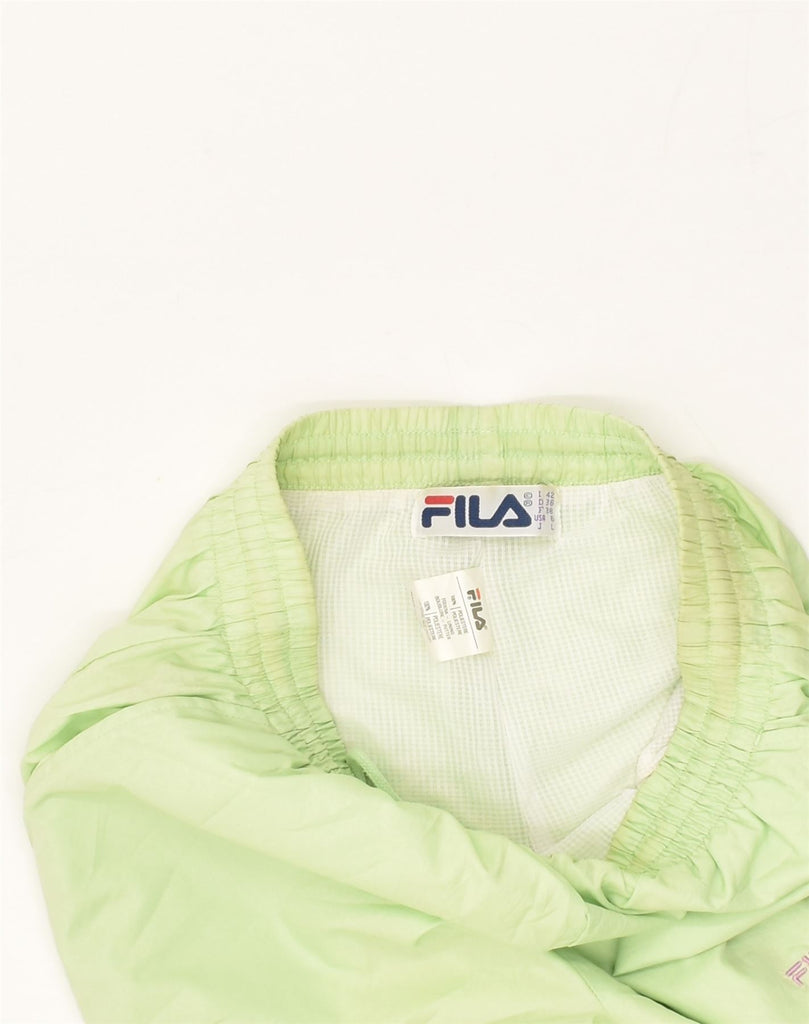 FILA Womens Tracksuit Trousers IT 42 Medium Green Polyester | Vintage Fila | Thrift | Second-Hand Fila | Used Clothing | Messina Hembry 