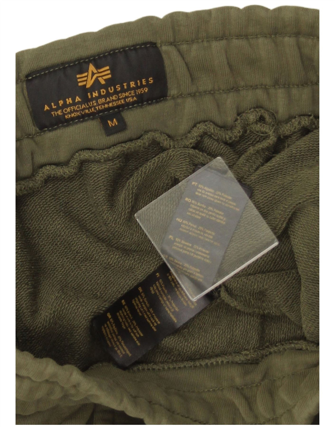 ALPHA INDUSTRIES Mens Sport Shorts Medium  Khaki Cotton