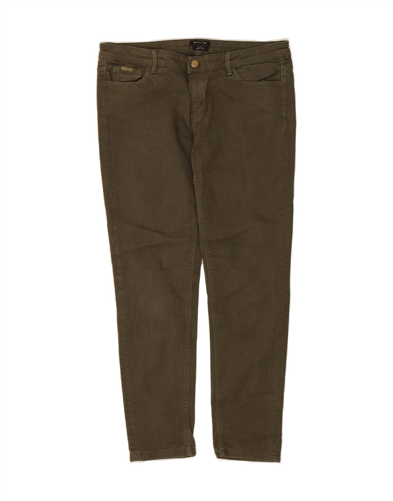 MASSIMO DUTTI Womens Slim Casual Trousers EU 40 Medium W32 L27 Khaki Vintage Massimo Dutti and Second-Hand Massimo Dutti from Messina Hembry 