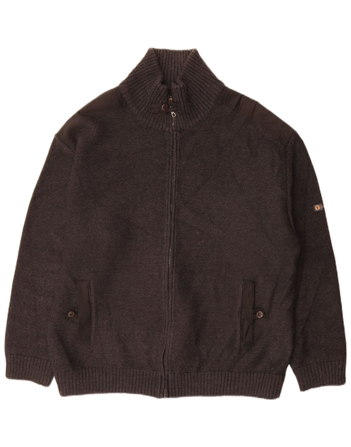 Sail Exp Mens Cardigan Sweater IT 58 2XL Grey Wool