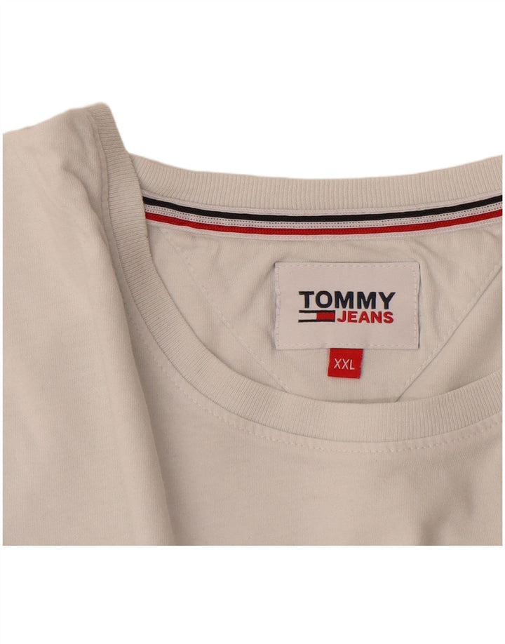 TOMMY HILFIGER Mens T-Shirt Top 2XL Grey Cotton