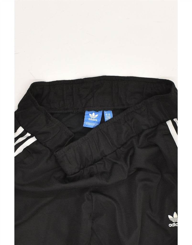 ADIDAS Womens Tracksuit Trousers UK 14 Large  Black Polyester | Vintage Adidas | Thrift | Second-Hand Adidas | Used Clothing | Messina Hembry 