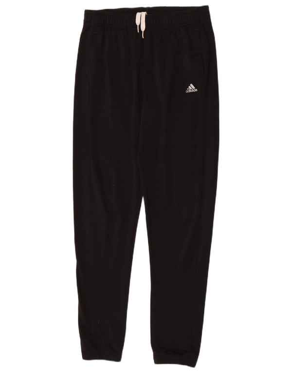 Adidas Boys Tracksuit Trousers Joggers 13-14 Years  Black Polyester