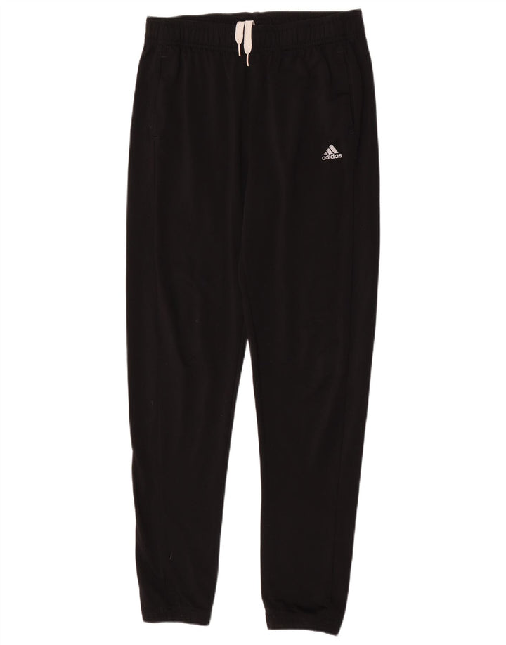 Adidas Boys Tracksuit Trousers Joggers 13-14 Years  Black Polyester