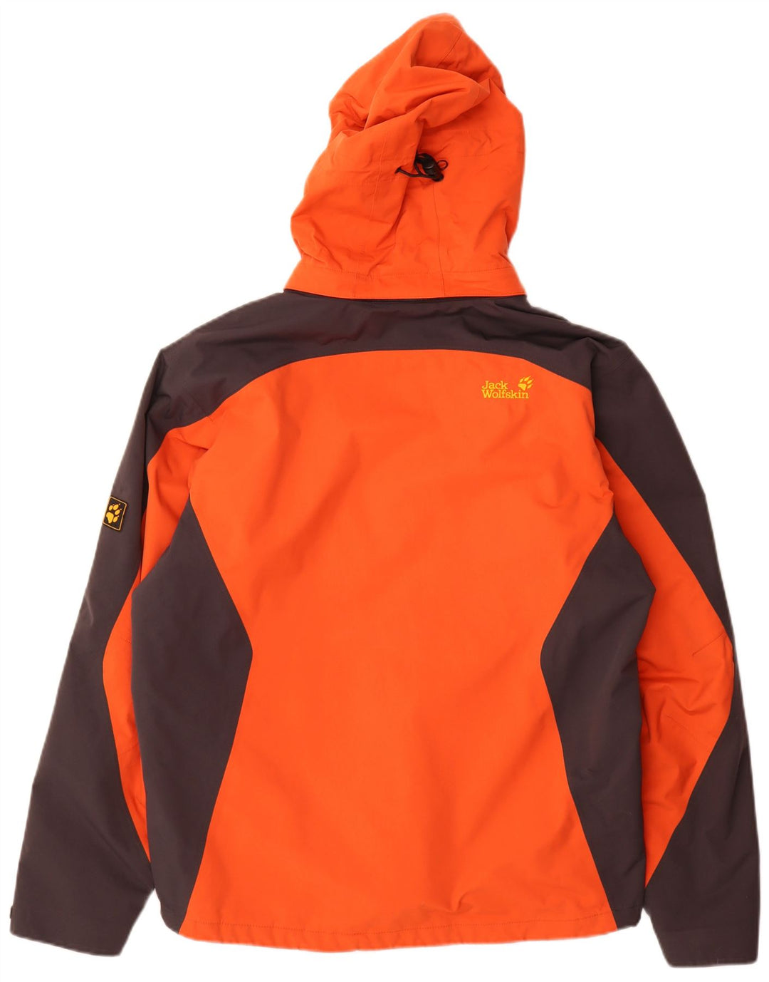JACK WOLFSKIN Mens Windbreaker Jacket UK 40/42 Large Orange Colourblock