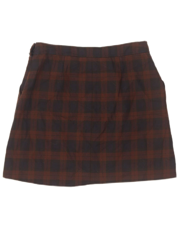 Jigsaw Womens Mini Skirt UK 12 Medium W30 Navy Blue Check Polyester
