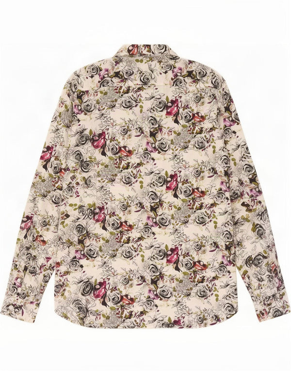Ted Baker Mens Shirt Size 5 XL White Floral