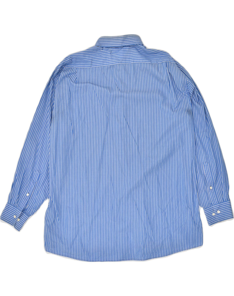 TOMMY HILFIGER Mens Regular Fit Shirt Size 17 1/2 XL Blue Striped Cotton | Vintage Tommy Hilfiger | Thrift | Second-Hand Tommy Hilfiger | Used Clothing | Messina Hembry 