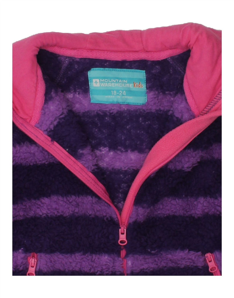 MOUNTAIN WAREHOUSE Baby Girls Hooded Fleece Jacket 18-24 Months Purple | Vintage Mountain Warehouse | Thrift | Second-Hand Mountain Warehouse | Used Clothing | Messina Hembry 