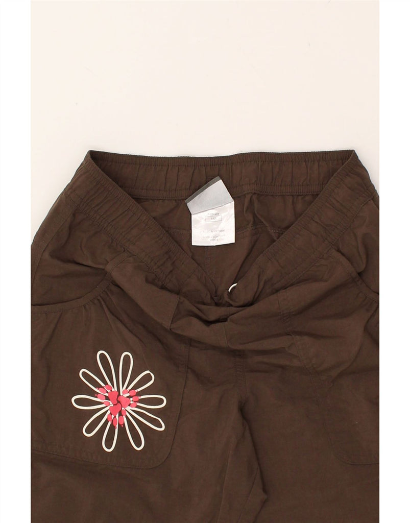 JACK WOLFSKIN Girls Capri Tracksuit Trousers 11-12 Years  Brown Cotton | Vintage Jack Wolfskin | Thrift | Second-Hand Jack Wolfskin | Used Clothing | Messina Hembry 